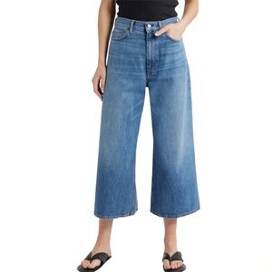 COS High Rise Wide Leg Cropped Jeans in Organic Cotton